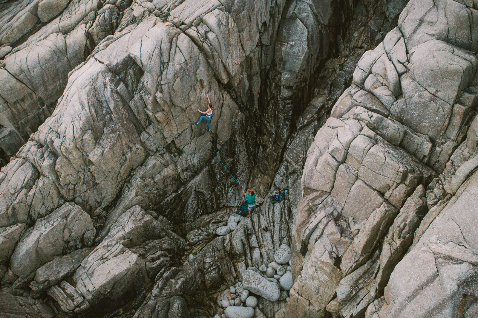 Rock Climbing Engagement Session at Chebucto Head