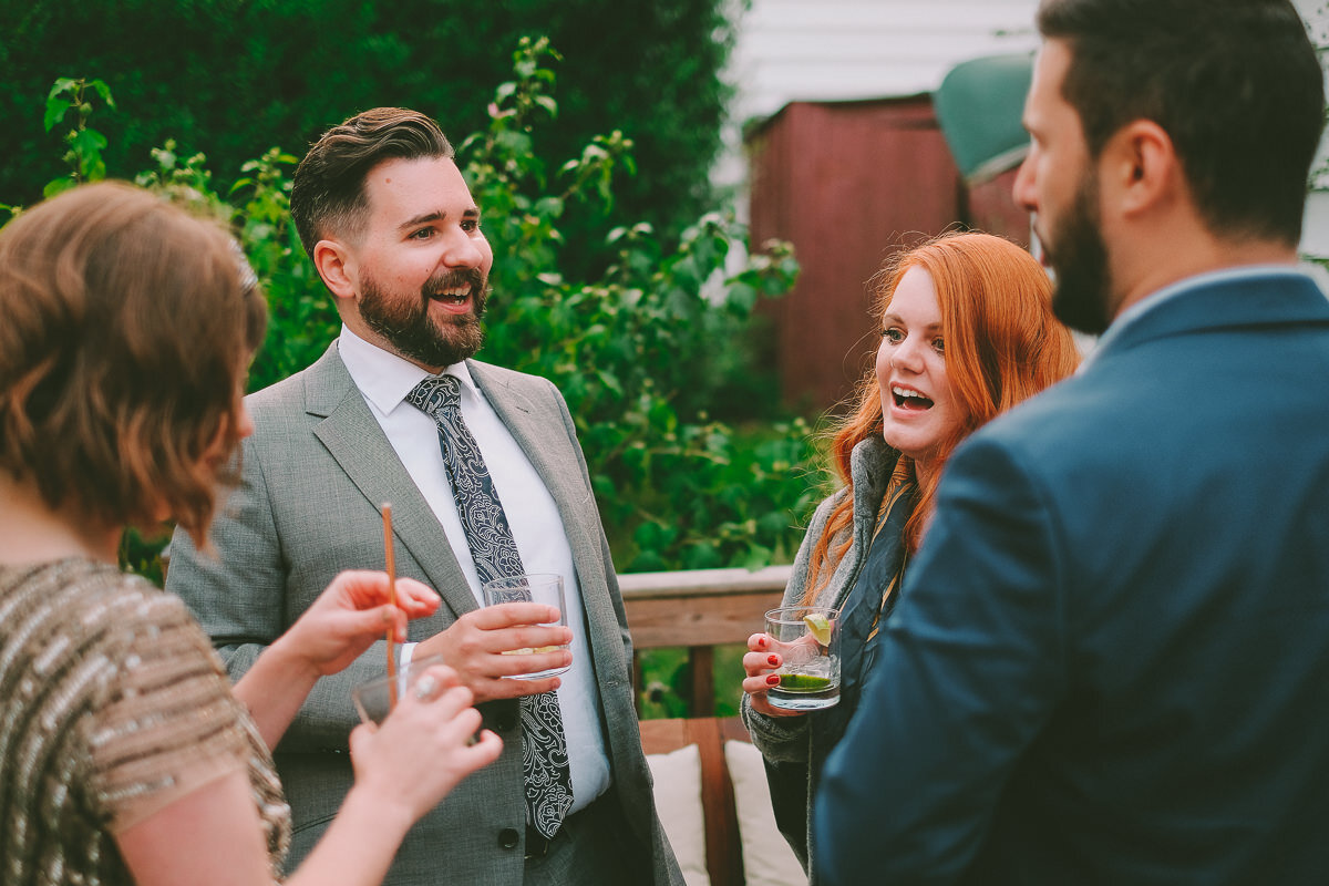  A fall wedding at Sullivan's Pond in Dartmouth, Nova Scotia, followed by a backyard reception. Formal photographs along the Dartmouth Waterfront by Evan McMaster, a Halifax based Wedding Photographer. 