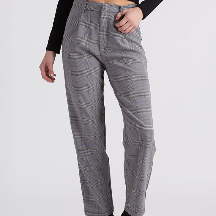 Plaid Print Trousers by GoJane