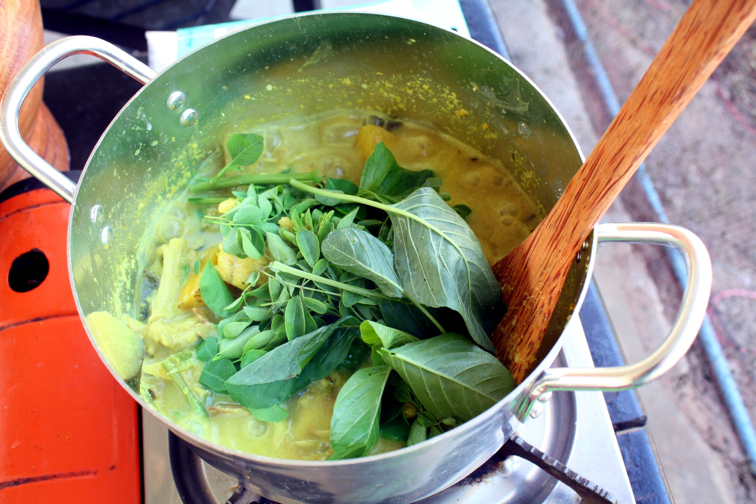  Our Samlor Kakor (Fish and Vegetable Coconut Soup) in the making.&nbsp; 