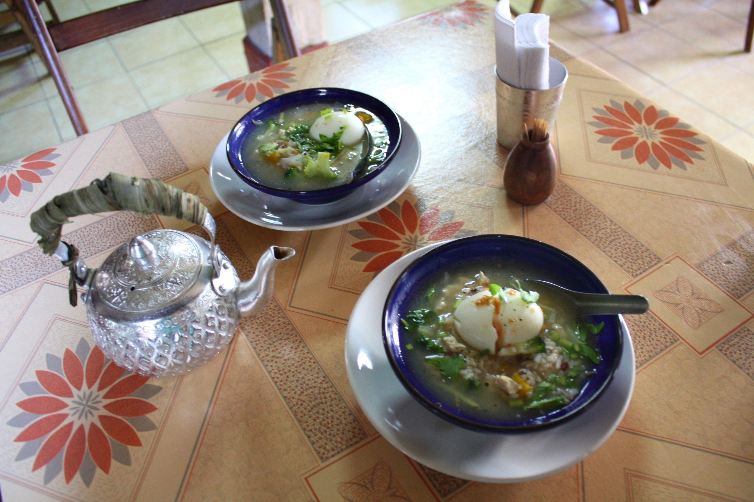  A nourishing welcome breakfast of Thai Rice Soup from We!&nbsp; 