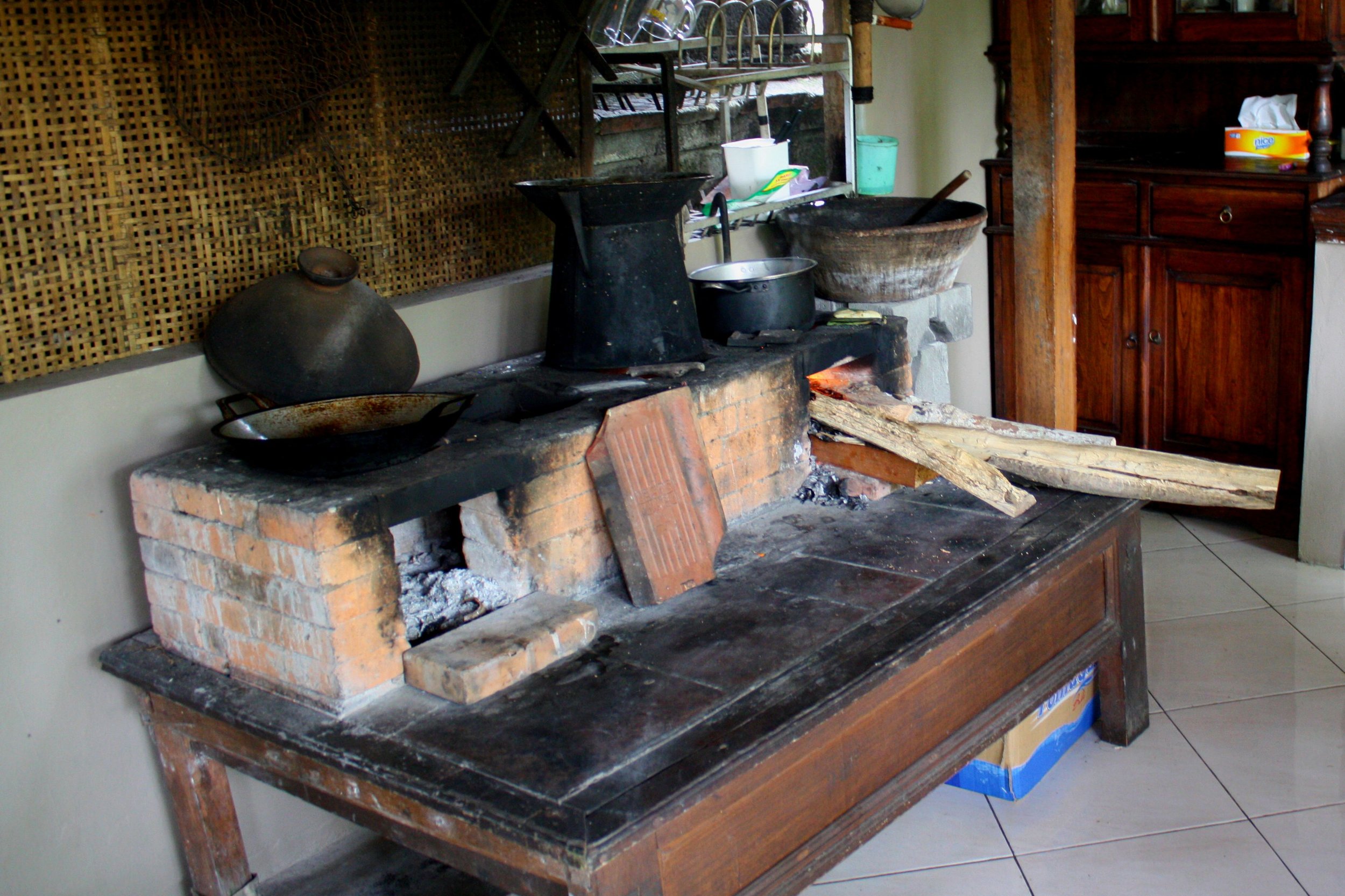  Wood burning stovetop. 