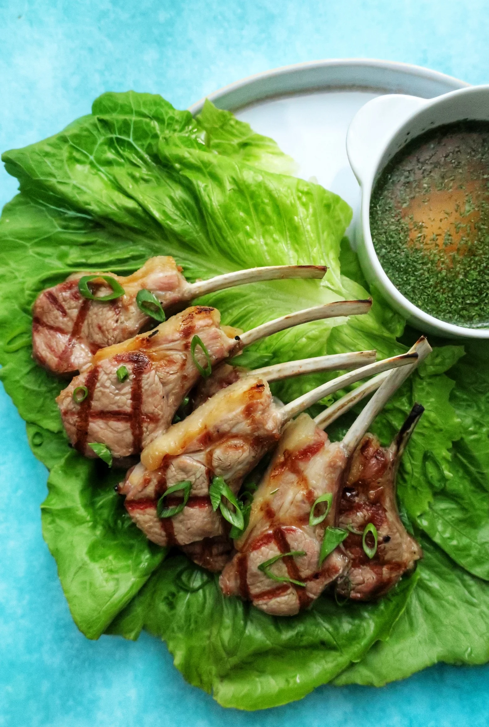 Grilled Lamb Chops with Minty Nuoc Cham