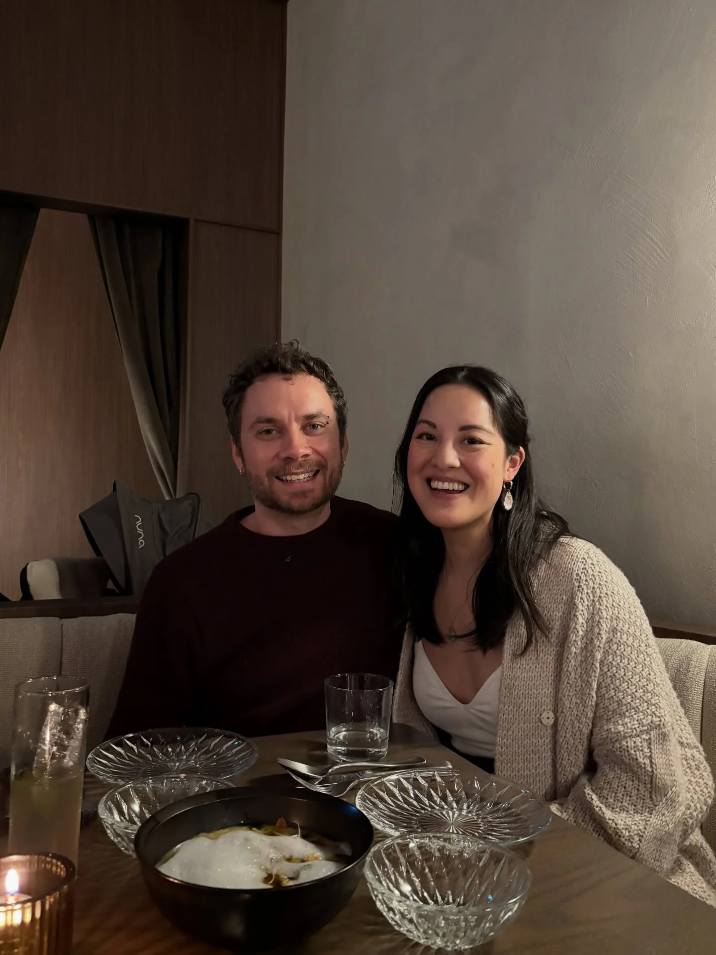 baby boy humoured us with a 5pm reso at the newly opened @toukyvr &mdash; date night with a babe! 

what a beautiful showcase of modern cambodian flavours by top chef canada winner @chanthyyen 👏🏼

ft. dry aged salmon w/ galangal tea, cambodian beef