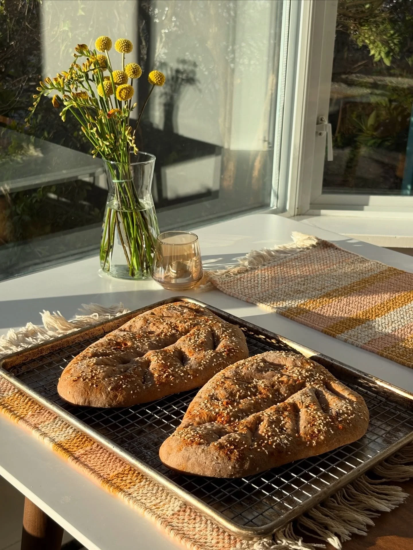 just some bread that&rsquo;s proofed extra well lately 🙃

note to self: carve out time to play again in the middle of full-blown mom-ing 

sometimes you just have to bake some fougasse on a monday aft to spark some inspo 

sorghum, tapioca and potat