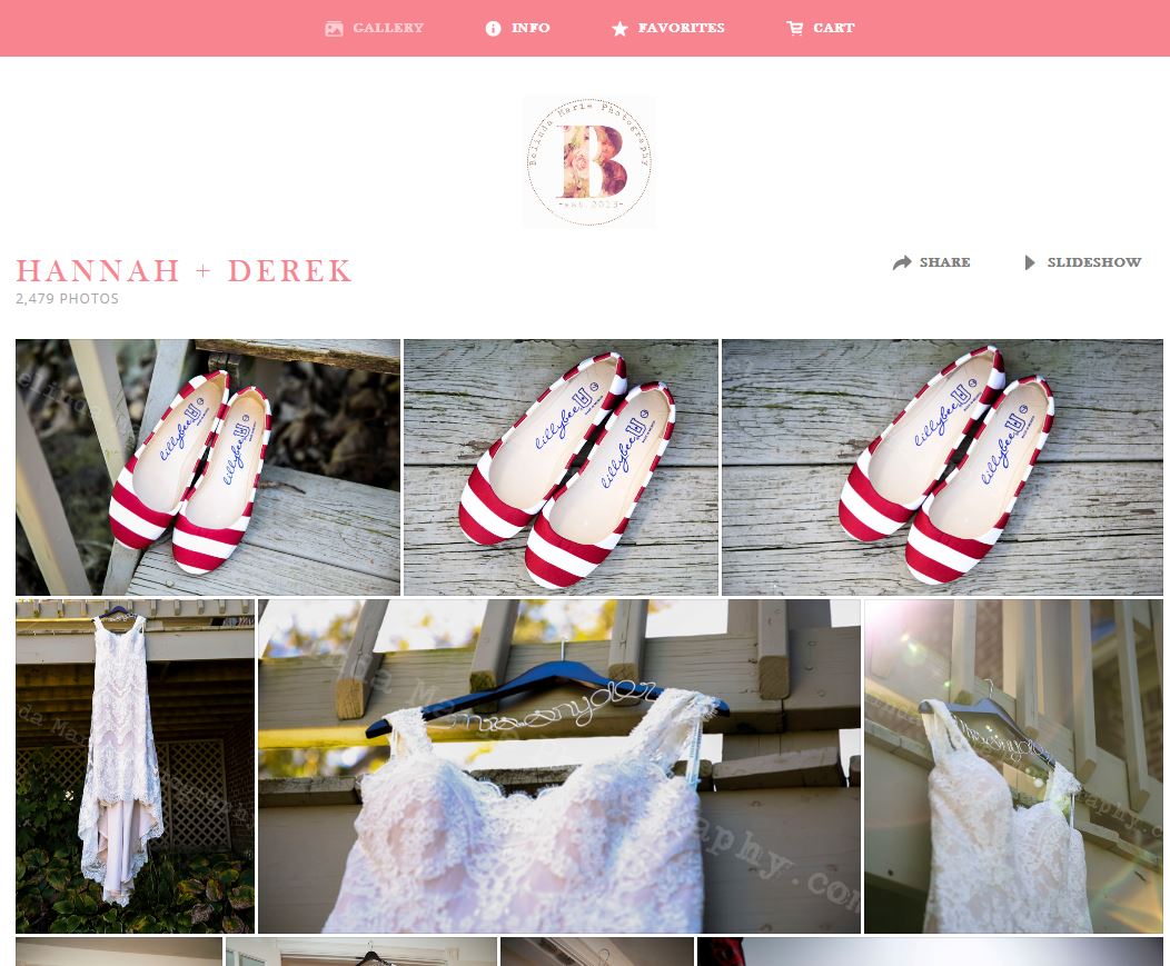 Example of full online gallery