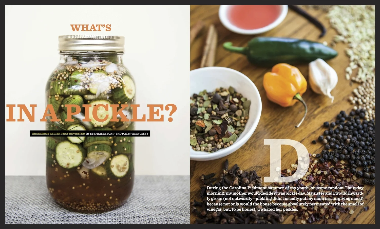 What's In a Pickle Feature, August 2012 The Local Palate