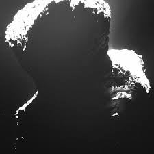 I mage of the southern polar regions of comet 67P/Churyumov-Gerasimenkotaken was taken by Rosetta's Optical, Spectroscopic, and Infrared Remote Imaging System (OSIRIS) on September 29, 2014, when the comet was still xperiencing the long southern winter. Credits: ESA/Rosetta/MPS for OSIRIS Team