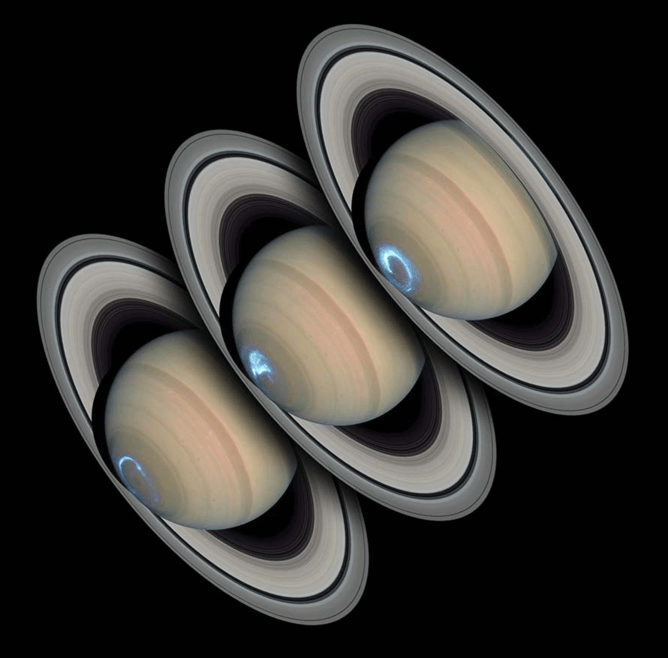 Hubble Space Telescope captures Saturn’s aurora - Image credit: NASA/ESA/Hubble