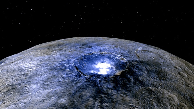 Ceres: a bright spot in planetary exploration. - Image Credit: NASA/JPL-Caltech/UCLA/MPS/DLR/IDA