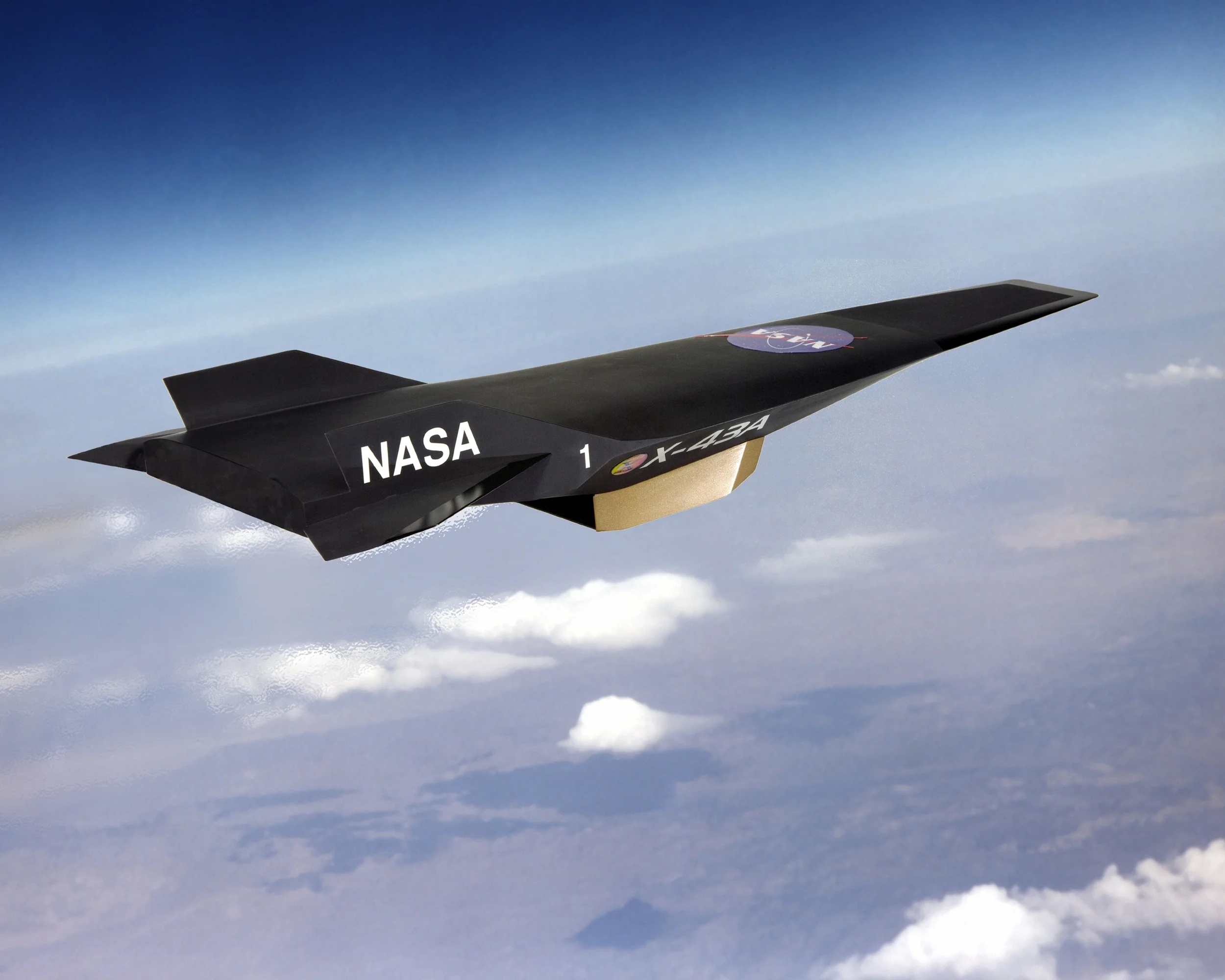 An artist's conception of the X-43A spaceplane in flight - Image Credit: NASA/WikimediaCommons