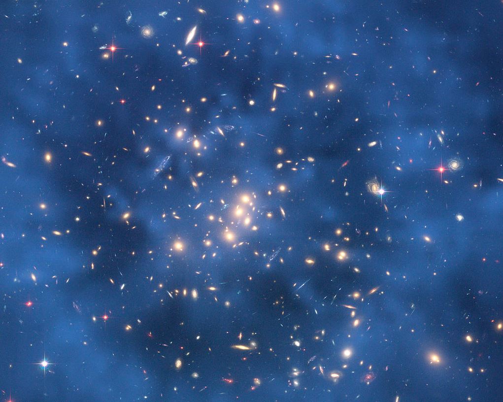 Astronomers believe that the dark blue ring in this image must be mysterious dark matter – Image Credit: NASA/ESA/wikimedia