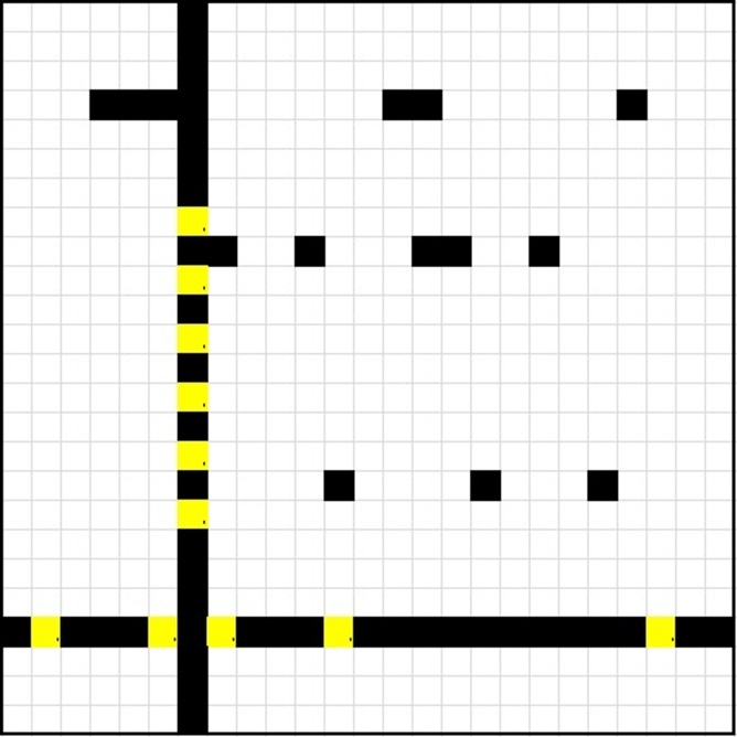 State of grid after completing row 22 and column seven.