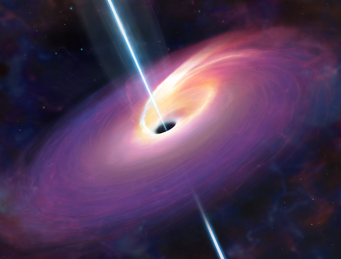 When a black hole devours a nearby star, bright gamma-ray flashes can result - Image Credit: Mark Garlick, University of Warwick