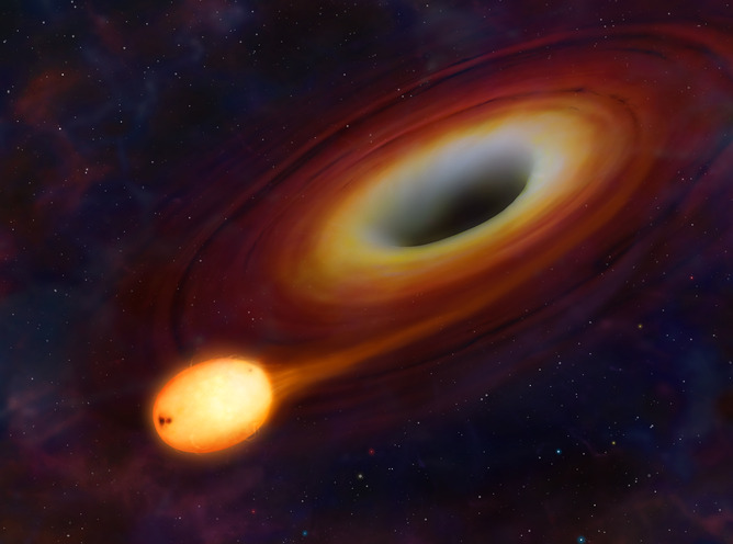 A star will tend to come off second best from a brush with a black hole - Image Credit: Mark Garlick (University of Warwick)