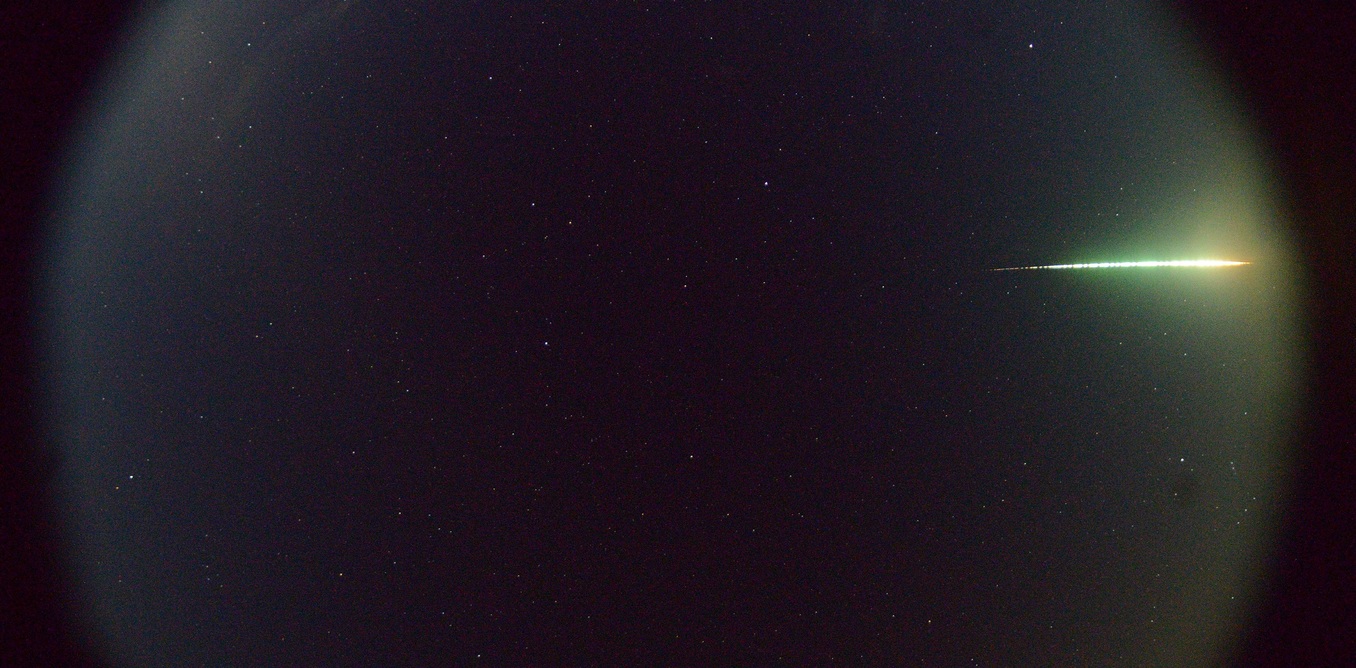 The November 27 fireball as photographed by the Desert Fireball Network observatory at William Creek, South Australia - Image Credit: Desert Fireball Network, Author Provided