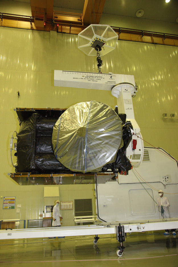 The ExoMars 2016 Trace Gas Orbiter being moved - Image Credit: TsENKI/ESA