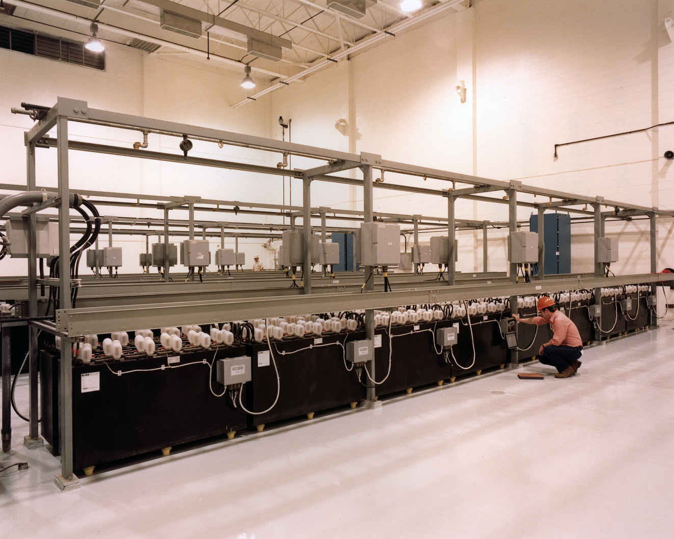 A battery bank used to store electricity from the grid. - Image Credit: U.S. Department of Energy