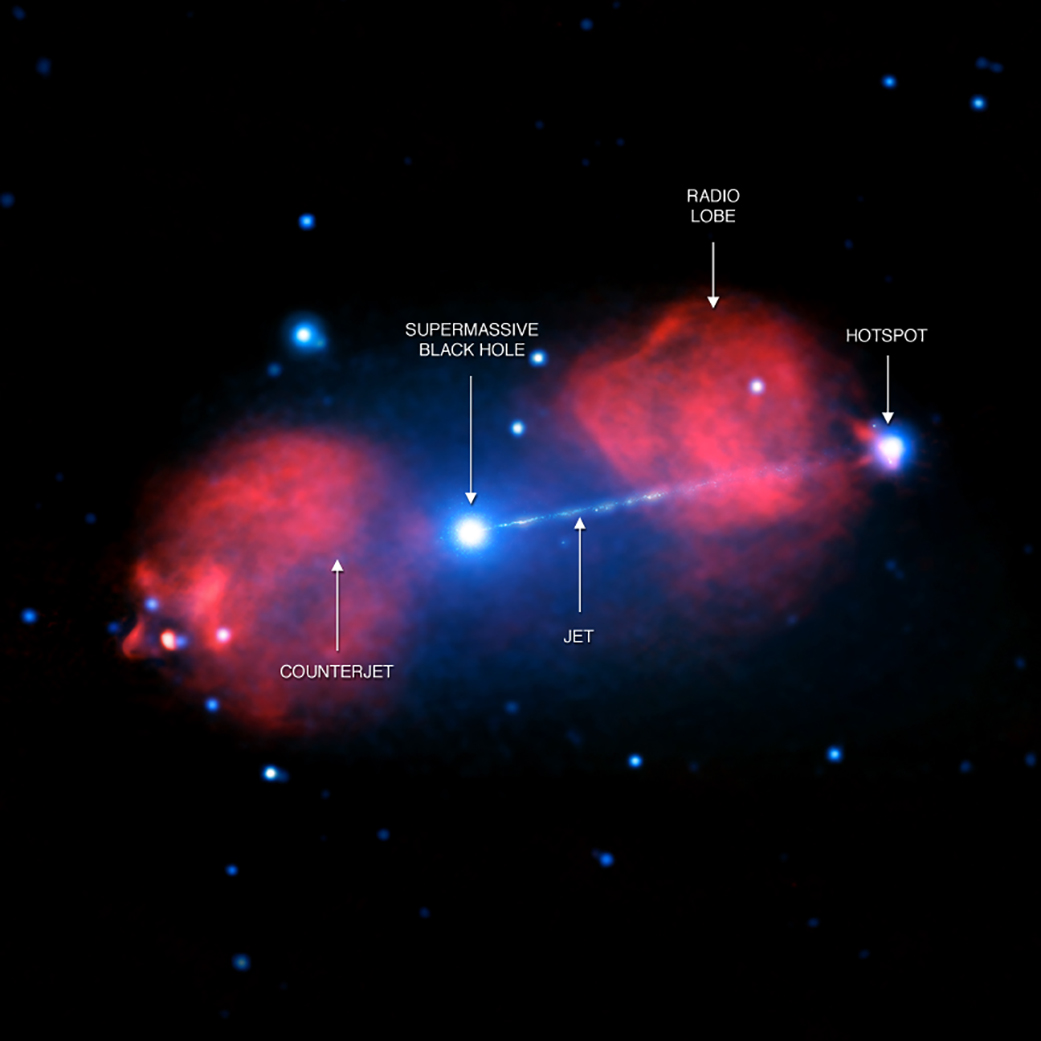 Image Credit: X-ray: NASA/CXC/Univ. of Hertfordshire/M. Hardcastle et al.; Radio: CSIRO/ATNF/ATCA