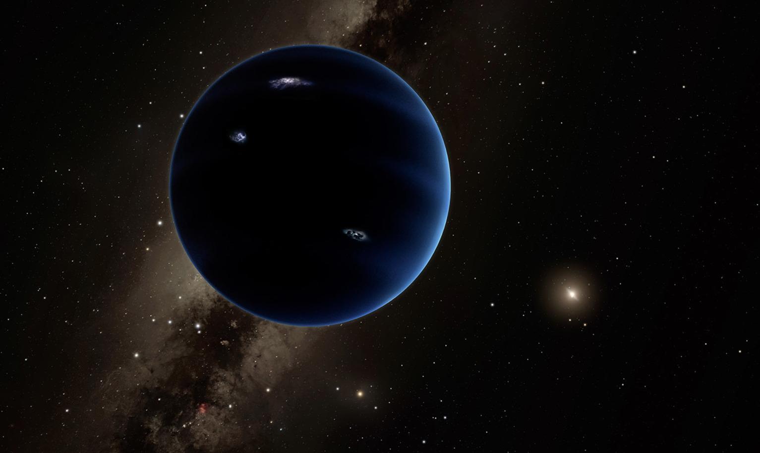 Artist’s impression: The distant view from Planet Nine back towards the sun. - Image Credti: Caltech/R. Hurt (IPAC)