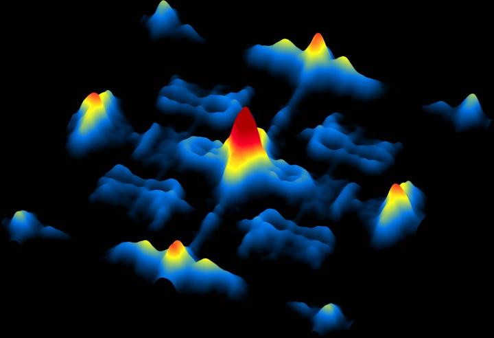Three-dimensional image using scanning tunneling electron microscopy of electrons on the surface of a Weyl semi-metal, a kind of crystal with unusual conducting and insulating properties. - Image credit: Yazdani et al., Princeton University.