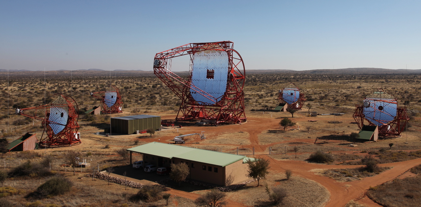 The High Energy Stereoscopic System (HESS) was instrumental in determining the origin of cosmic rays. - Image Credit: HESS, Author provided