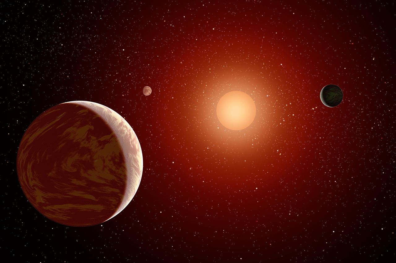 Planets orbiting a red dwarf, much like Krypton’s star Rao. - Image Credit: NASA/JPL-Caltech