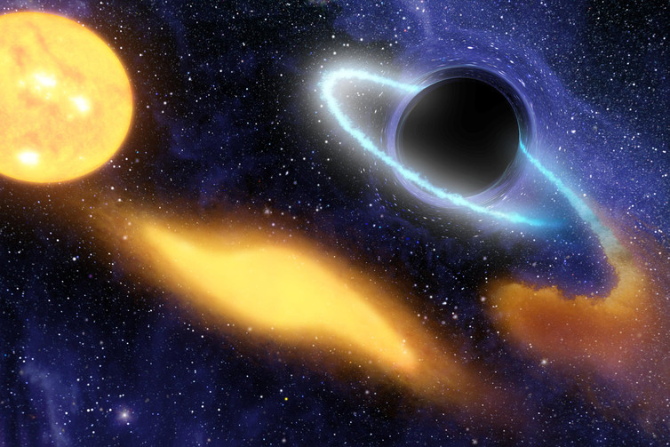 Could a supermassive black hole be to blame for the bursts? - Image Credit: NASA