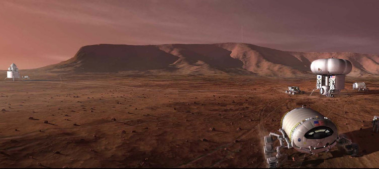 Humans on Mars. - Image Credit: NASA