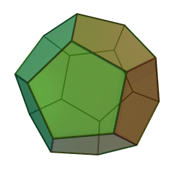 Додекаедар и икозаедар (платонски цврсти материи): 3Д форми со SNAG симетрија - Кредит на слика: Cyp преку Wikimedia Commons