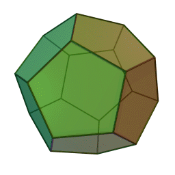 Dodecahedron and Icosahedron (Platonic Solids): 3D shapes with SNAG symmetry