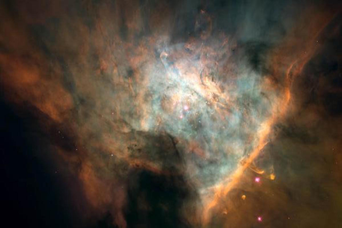 The middle star in Orion’s sword is actually the Orion Nebula, where new stars are being born. - Image Credit: NASA, C.R. O'Dell and S.K. Wong (Rice University)
