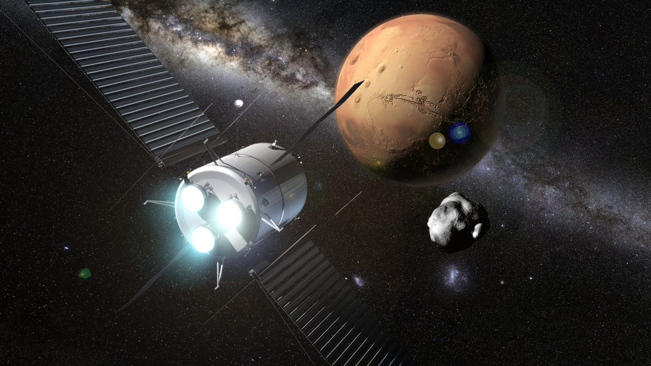 Mars mission with plasma rockets concept. - Image Credit: NASA