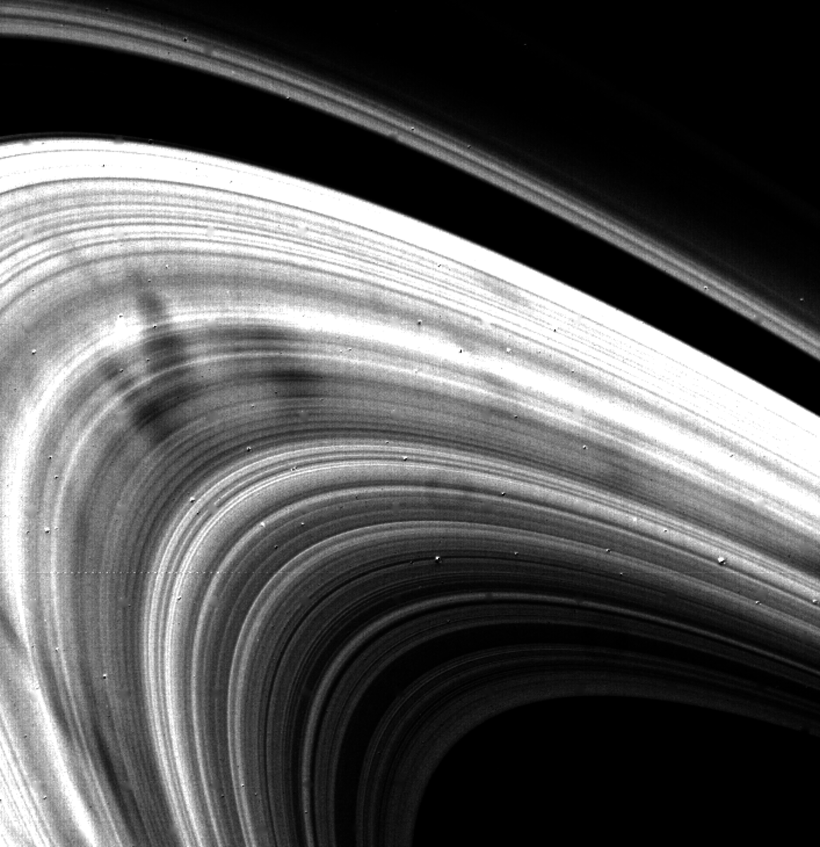 Mysterious spokes on Saturn’s rings. - Image Credit: NASA/JPL, CC BY-ND