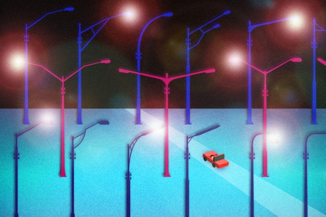 “The way we measure street lighting is still very primitive,” says Sumeet Kumar PhD ’14. Kumar and his team came up with the idea of replacing manual inspections with a set of cameras and sensors mounted on top of a vehicle, in much the same way that Google uses vehicle-mounted camera systems to generate its street views. - Image Credit: Jose-Luis Olivares/MIT