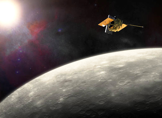 The MESSENGER spacecraft has been in orbit around Mercury since March 2011. - Image Credit: NASA/JHU APL/Carnegie Institution of Washington