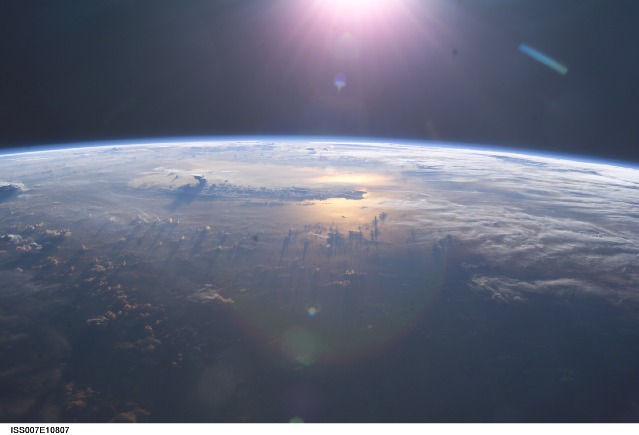 The view of the Pacific Ocean from the ISS. - Image Credit: NASA