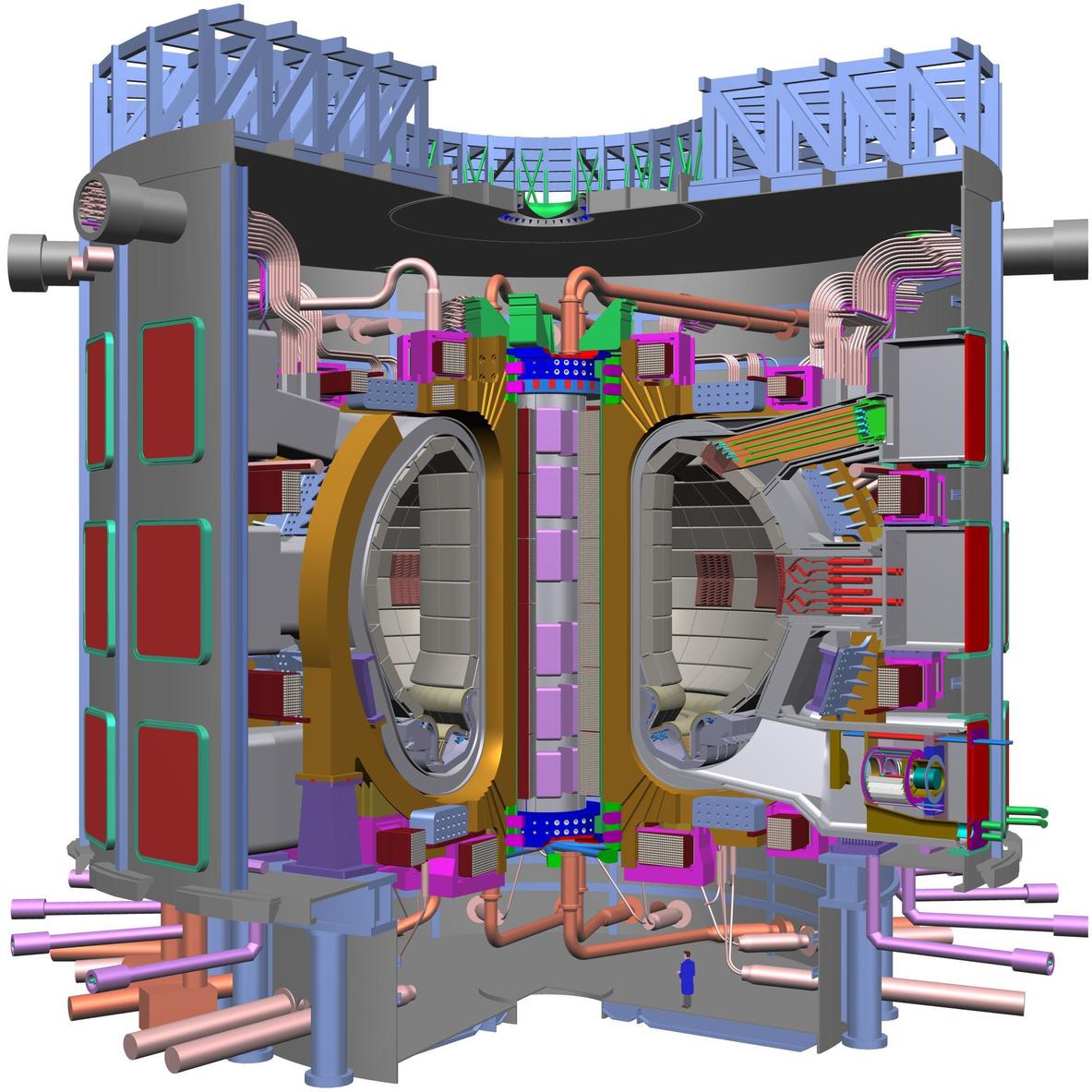 A look inside the ITER tokamak reactor. - Image Credit: ITER