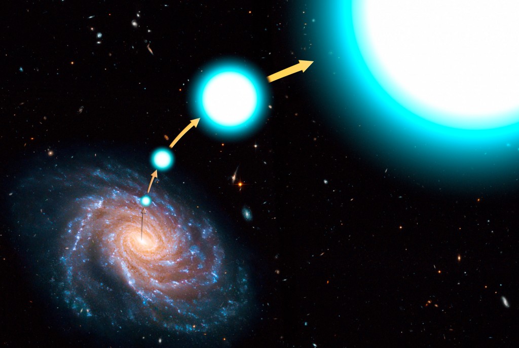 An artist's conception of a hypervelocity star that has escaped the Milky Way. - Image Credit: NASA