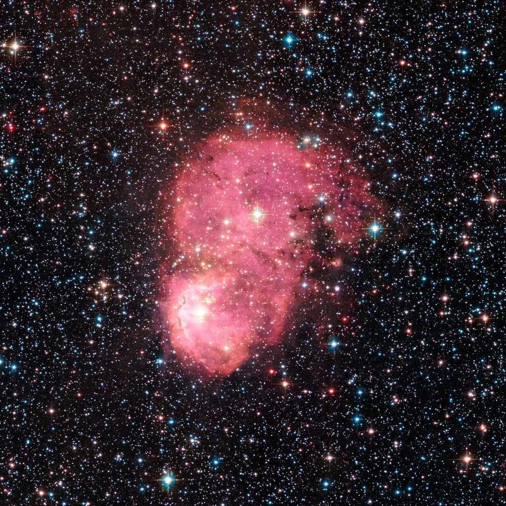 Festive nebulae light up Milky Way Galaxy satellite