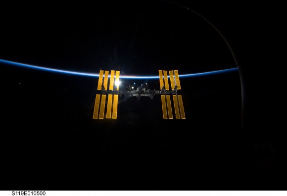 The International Space Station orbiting Earth. - Image Credit: NASA