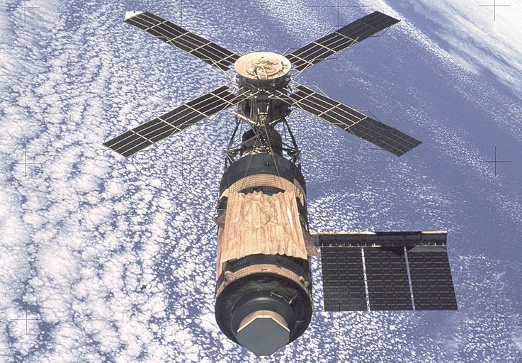 Skylab, America’s First manned Space Station. Photo taken by departing Skylab 4 crew in Feb. 1974. - Image Credit: NASA