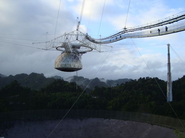 The Arecibo Observatory in Puerto Rico, where the Arecibo Legacy Fast ALFA Survey is conducted. - Image Credit: egg.astro.cornell.edu