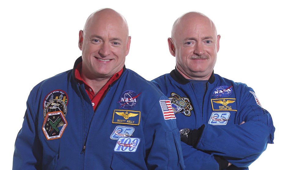 Separated at launch. Scott and Mark Kelly. NASA