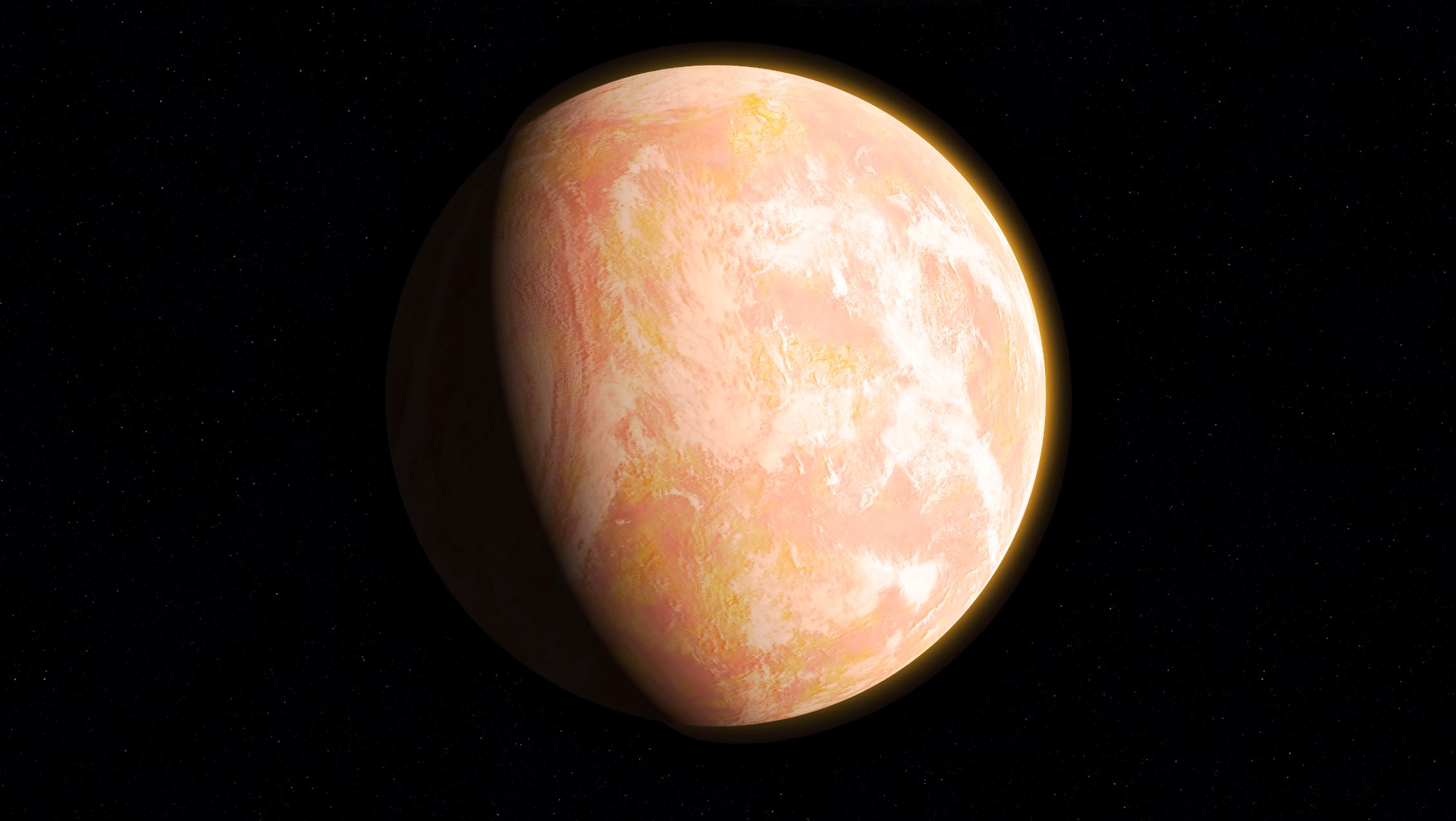 When haze built up in the atmosphere of Archean Earth, the young planet might have looked like this artist's interpretation - a pale orange dot. A team led by Goddard scientists thinks the haze was self-limiting, cooling the surface by about 36 degrees Fahrenheit (20 Kelvins) – not enough to cause runaway glaciation. The team’s modeling suggests that atmospheric haze might be helpful for identifying earthlike exoplanets that could be habitable. - Image Credits: NASA’s Goddard Space Flight Center/Francis Reddy