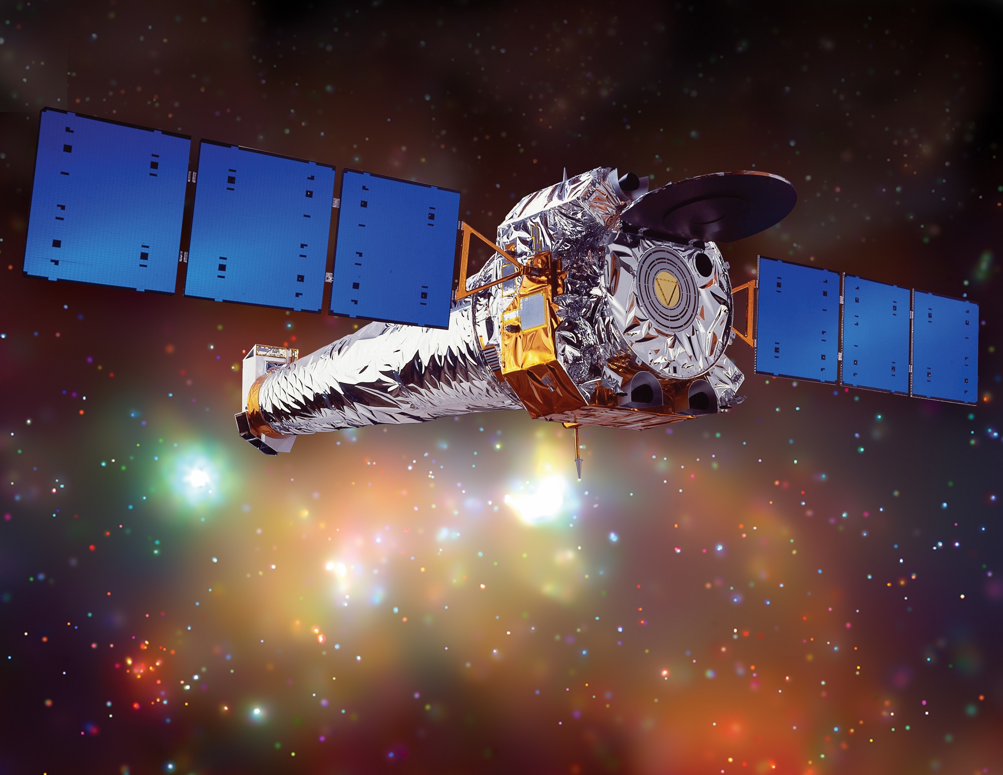 Artist illustration of the Chandra X-ray Observatory, the most sensitive X-ray telescope ever built. Credit: NASA/CXC/NGST