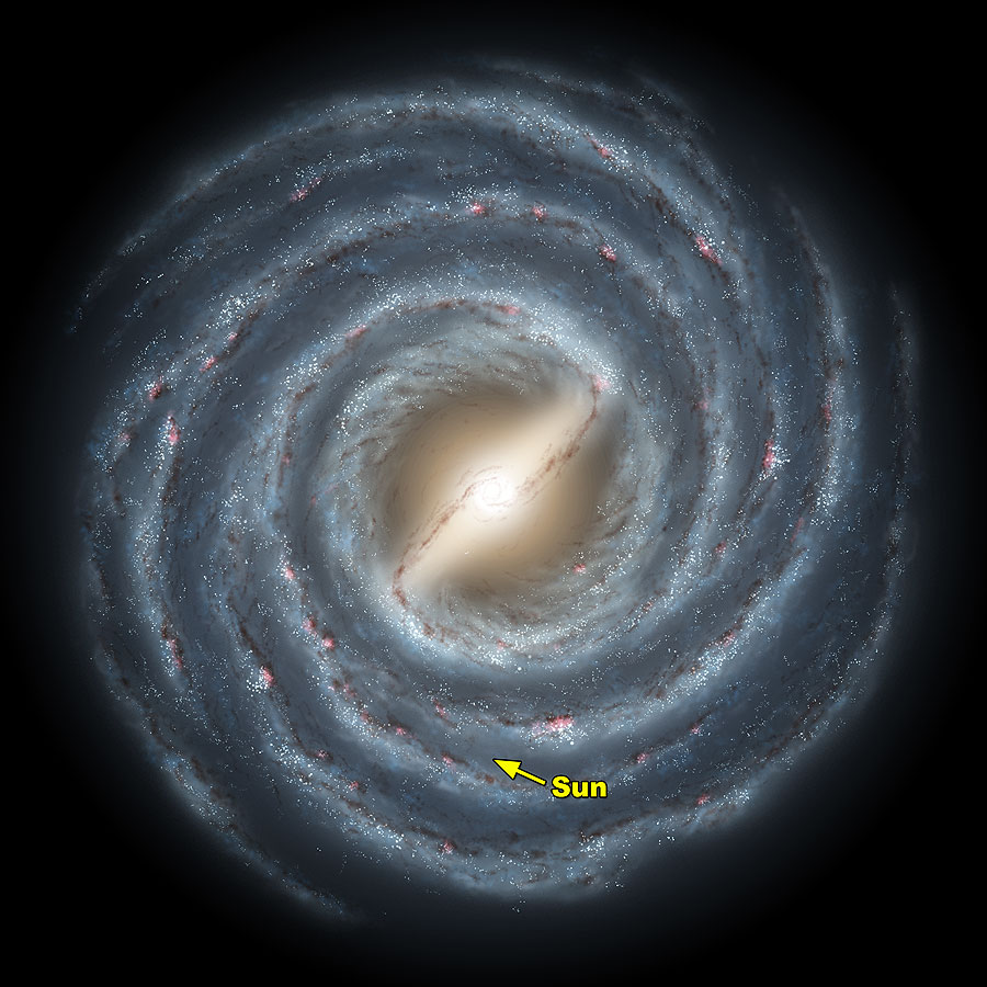 The Sun is one of billions of stars in the Milky Way Galaxy - Image Credit: NASA/WikimediaCommons