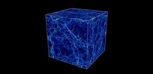 Volume rendering of the output from a supercomputer simulation showing part of the cosmic web 11.5 billion years ago - Image Credit: J. Onorbe/MPIA