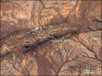 he detrital zircons formed elsewhere, but were deposited in the Jack Hills formation. - Image Credit: Robert Simmon, NASA
