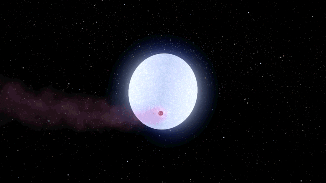 This artist's concept shows planet KELT-9b orbiting its host star, KELT-9. It is the hottest gas giant planet discovered so far. - Image Credits: NASA/JPL-Caltech